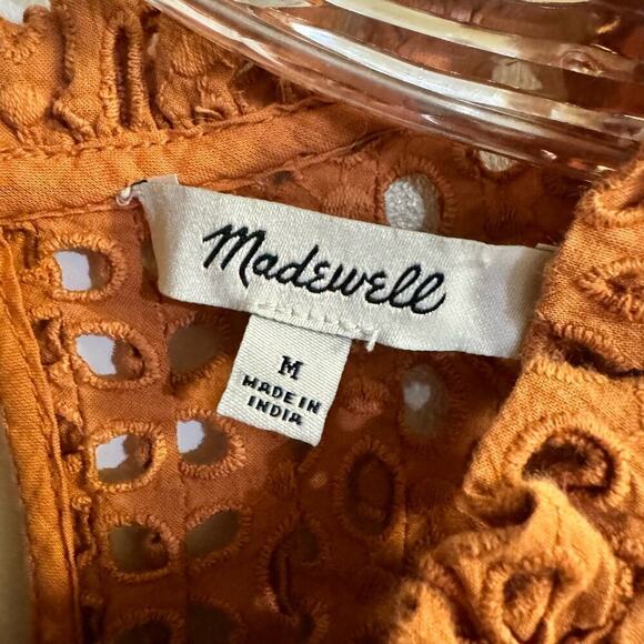 Madewell Eyelet Ruffle-Sleeve Pintuck
Mini Dress in Mulled Cider Mini Boho Med - Picture 10 of 10